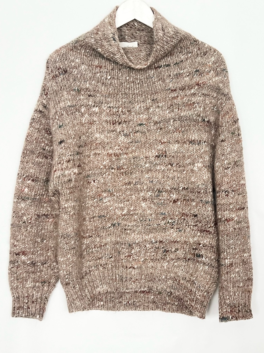 Aritzia Wilfred Wool Alpaca Silk Marled Funnel Neck Sweater XS